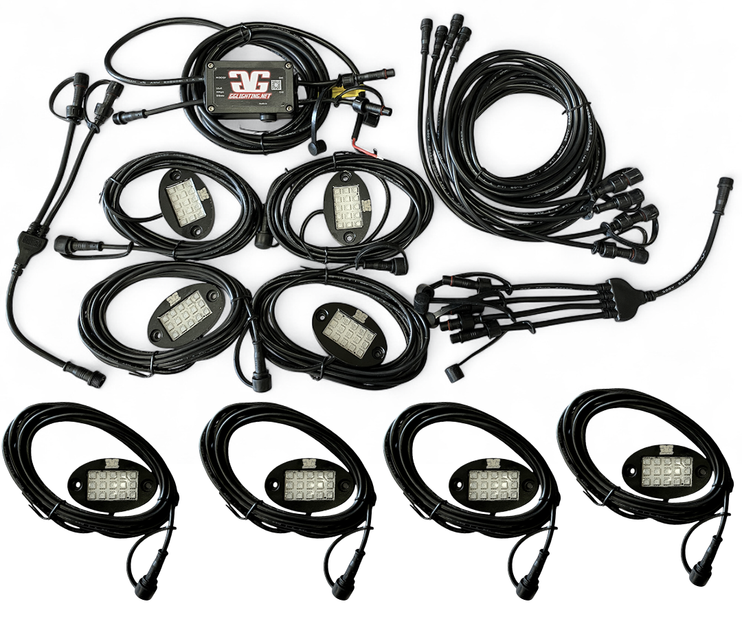 Revo 8 Piece RGB Bluetooth Rock Light Kit product photo