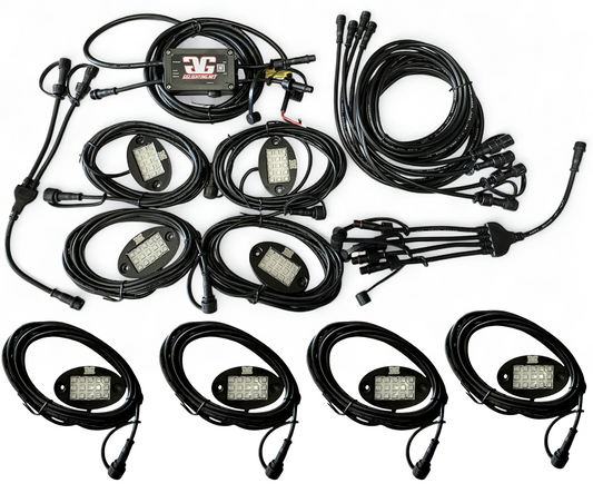 Revo 8 Piece RGB Bluetooth Rock Light Kit product photo
