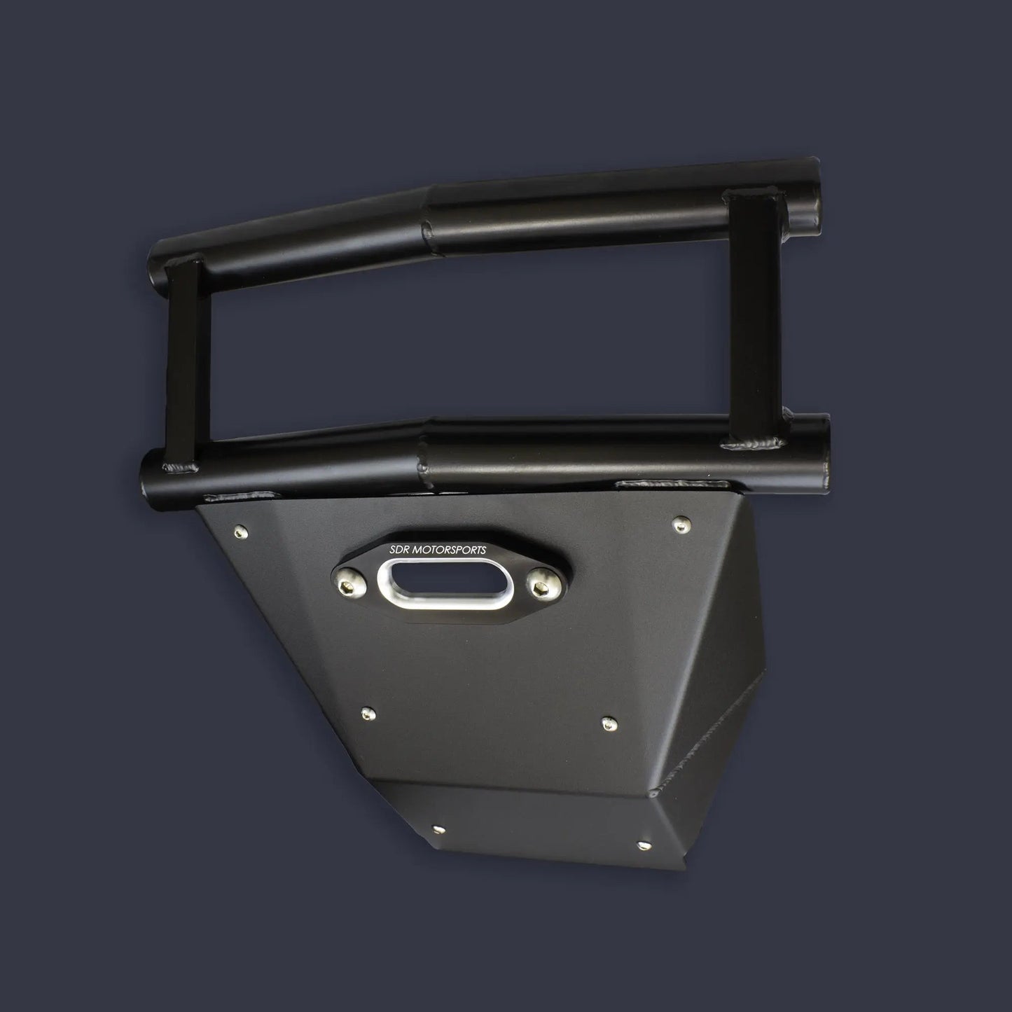 Polaris RZR Pro R/Pro S/Turbo R Double Tube Front Bumper with Winch Mount Front Angle View