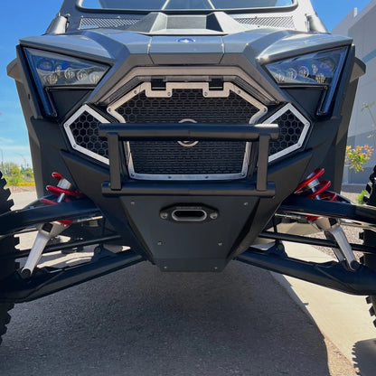 Polaris RZR Pro R/Pro S/Turbo R Double Tube Front Bumper with Winch Mount Installed