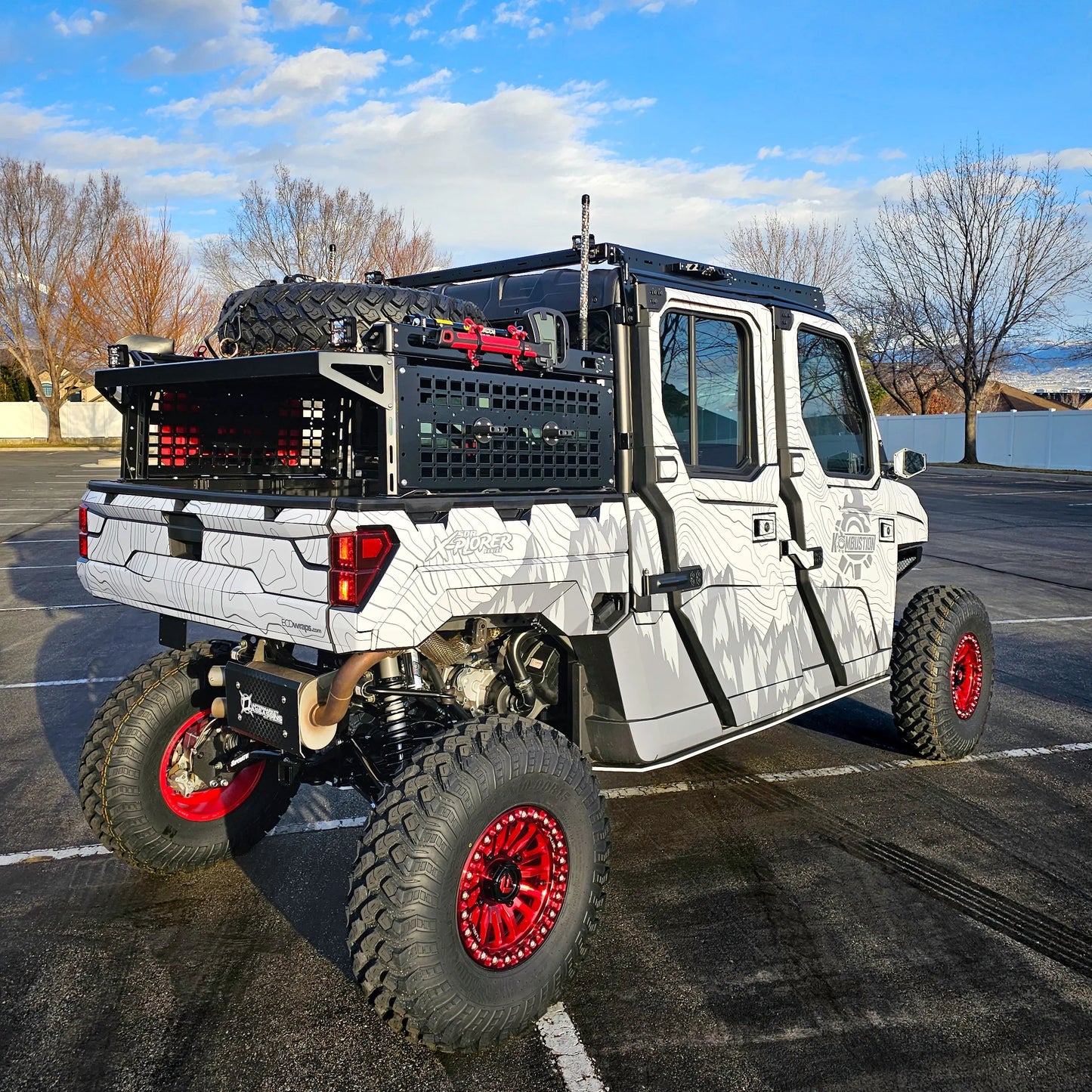 Polaris Ranger XP 1000 X-Plorer Series Bed Rack Rear View